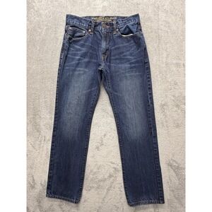 American Eagle Jeans Mens Measured 30x28 Blue Slim Straight Medium Wash Denim‎